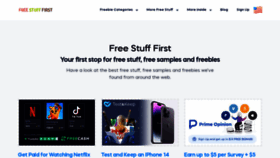 What Freestufffirst.com website looked like in 2024 (2 years ago)