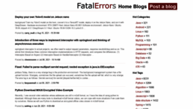 What Fatalerrors.org website looks like in 2024 