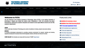 What Futa.edu.ng website looks like in 2024 