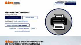 What Fax.com website looks like in 2024 