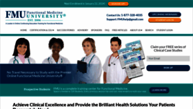 What Functionalmedicineuniversity.com website looks like in 2024 