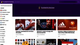 What Footballkitarchive.com website looks like in 2024 