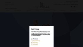 What Freywille.com website looks like in 2024 