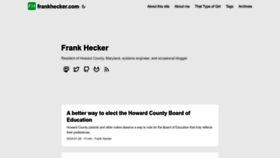 What Frankhecker.com website looks like in 2024 