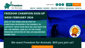 What Freedomforanimals.org.uk website looks like in 2024 