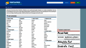 What Fonts4free.net website looks like in 2024 