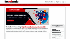 What Freewebmarks.com website looks like in 2024 