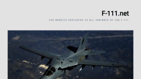 What F-111.net website looks like in 2024 