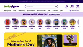 What Funkypigeon.com website looked like in 2024 (1 year ago)
