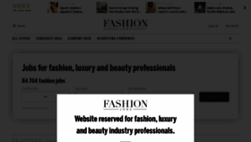 What Fashionjobs.com website looks like in 2024 