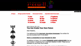 What Freewillastrology.com website looks like in 2024 