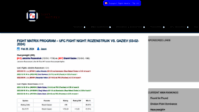What Fightmatrix.com website looks like in 2024 