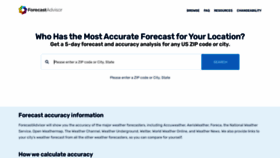 What Forecastadvisor.com website looks like in 2024 
