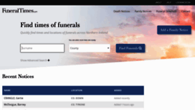 What Funeraltimes.com website looks like in 2024 