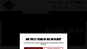 What Freedommunitions.com website looks like in 2024 