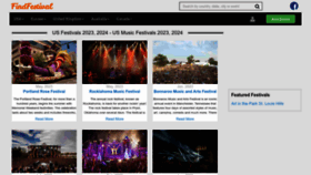 What Findfestival.com website looks like in 2024 