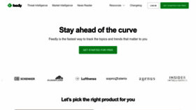 What Feedly.com website looks like in 2024 