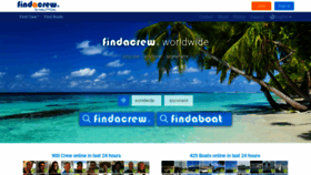 What Findacrew.net website looks like in 2024 
