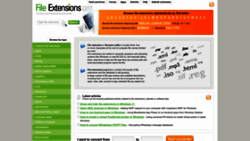 What File-extensions.org website looked like in 2024 (1 year ago)