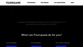 What Foursquare.com website looks like in 2024 