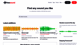 What Freesound.org website looks like in 2024 