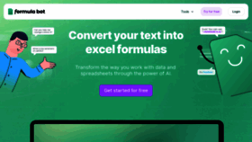 What Formulabot.com website looks like in 2024 