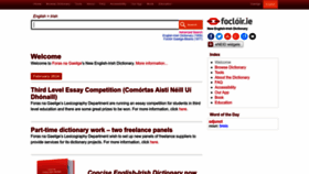 What Focloir.ie website looks like in 2024 