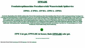 What Fpws.de website looks like in 2024 