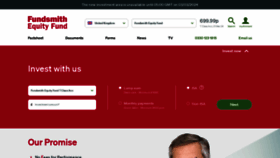 What Fundsmith.co.uk website looks like in 2024 