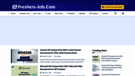 What Freshers-job.com website looks like in 2024 