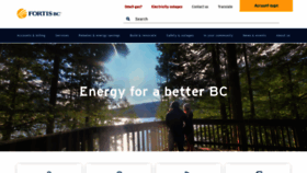 What Fortisbc.com website looks like in 2024 