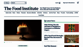 What Foodinstitute.com website looks like in 2024 