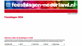 What Feestdagen-nederland.nl website looks like in 2024 