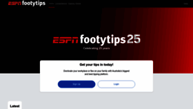 What Footytips.com.au website looks like in 2024 
