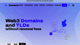 What Freename.io website looks like in 2024 