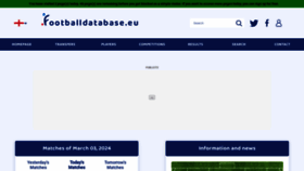 What Footballdatabase.eu website looks like in 2024 