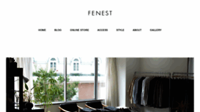 What Fenest.jp website looks like in 2024 