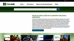 What Foiresinfo.fr website looks like in 2024 