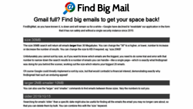What Findbigmail.com website looks like in 2024 