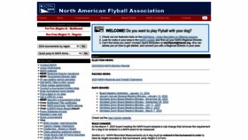 What Flyball.org website looks like in 2024 