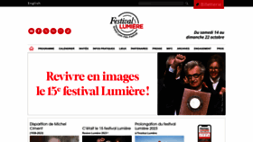 What Festival-lumiere.org website looks like in 2024 