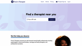 What Findatherapist.com website looks like in 2024 