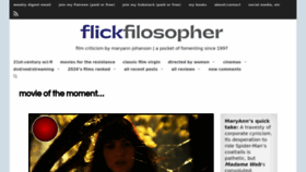 What Flickfilosopher.com website looks like in 2024 