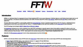 What Fftw.org website looked like in 2024 (1 year ago)