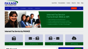 What Faxage.com website looks like in 2024 