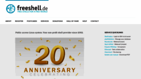 What Freeshell.de website looked like in 2024 (1 year ago)