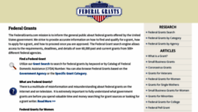 What Federalgrants.com website looks like in 2024 