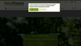 What Forestfinance.de website looks like in 2024 