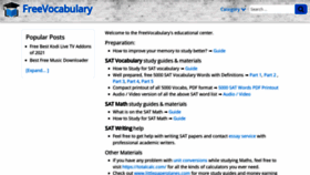 What Freevocabulary.com website looks like in 2024 