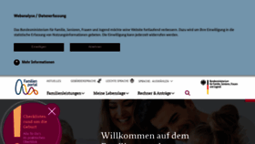 What Familienportal.de website looked like in 2024 (1 year ago)